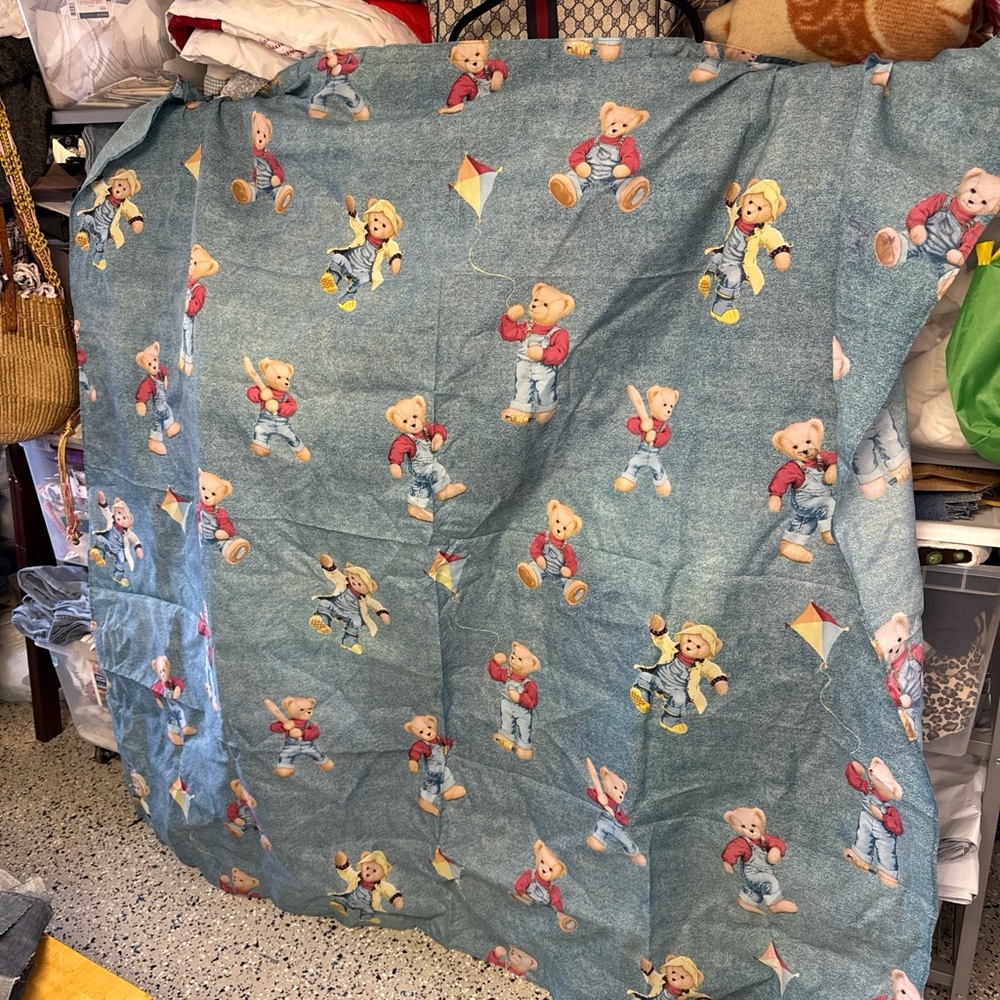 Vintage teddy bear shower curtain